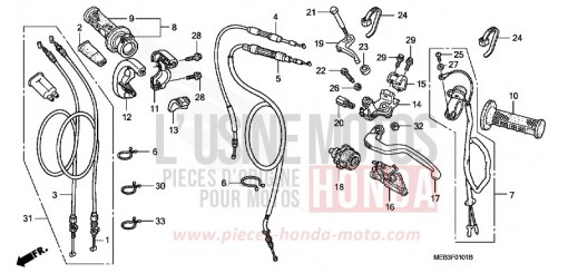 HANDLE LEVER/SWITCH/CABLE (CRF450R4,5,6,7,8) CRF450R8 de 2008